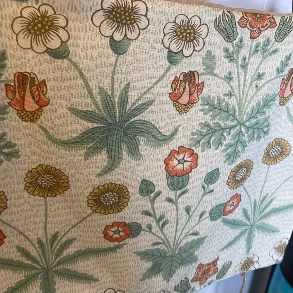 NWT Hines of Oxford Tapestry Morris Daisies Pillow Cover Loom-Woven England New - Picture 3 of 9